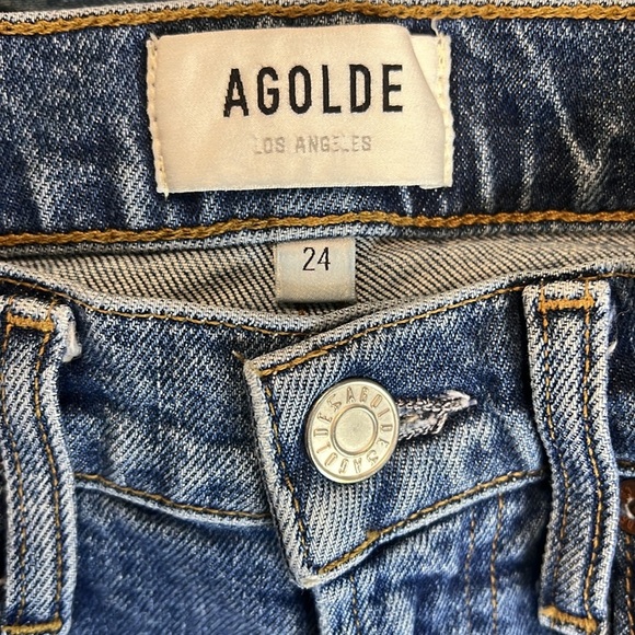 AGOLDE Merrel Mid Rise Straight Jeans Size 24 - Picture 10 of 11